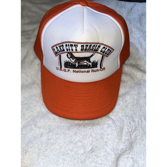 Lake City Beagle Club Hat Paducah Kentucky Old Advertising Trucker Cap VTG - Picture 1 of 9